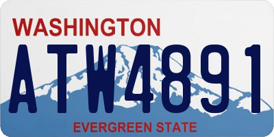 WA license plate ATW4891