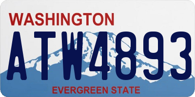 WA license plate ATW4893