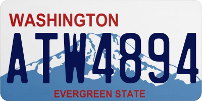 WA license plate ATW4894