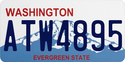 WA license plate ATW4895