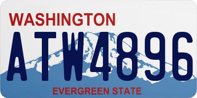 WA license plate ATW4896