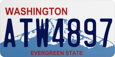 WA license plate ATW4897
