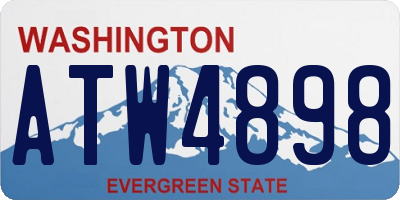 WA license plate ATW4898