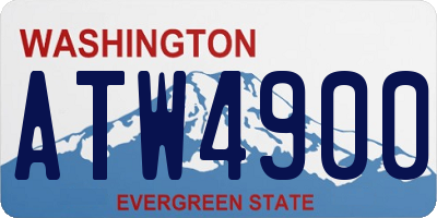 WA license plate ATW4900