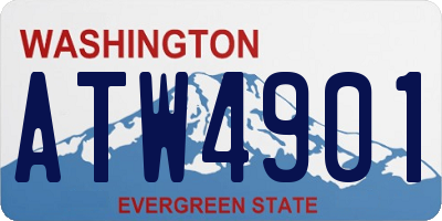 WA license plate ATW4901