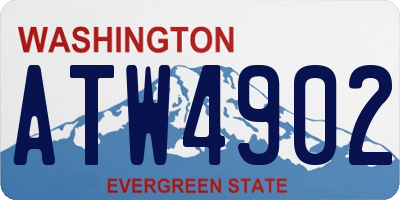 WA license plate ATW4902