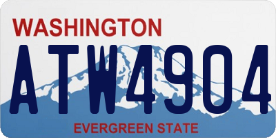 WA license plate ATW4904