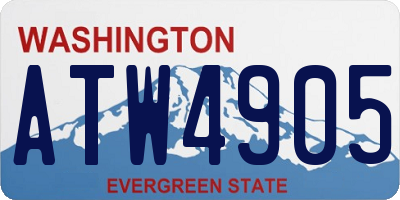 WA license plate ATW4905