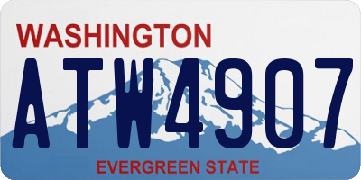WA license plate ATW4907
