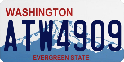 WA license plate ATW4909