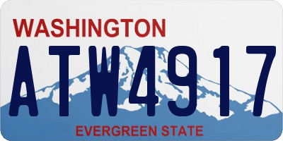 WA license plate ATW4917