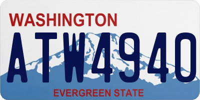 WA license plate ATW4940
