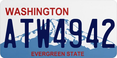 WA license plate ATW4942