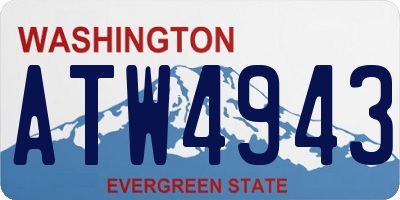 WA license plate ATW4943