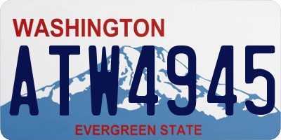 WA license plate ATW4945