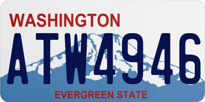 WA license plate ATW4946