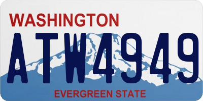 WA license plate ATW4949