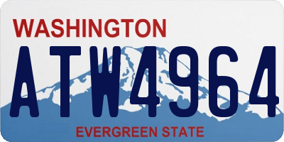 WA license plate ATW4964