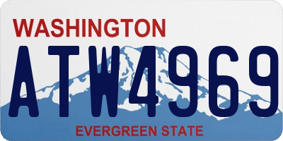 WA license plate ATW4969