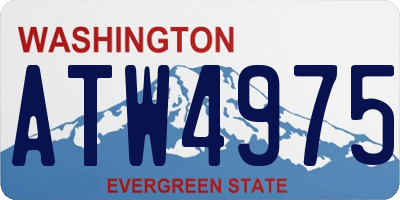 WA license plate ATW4975