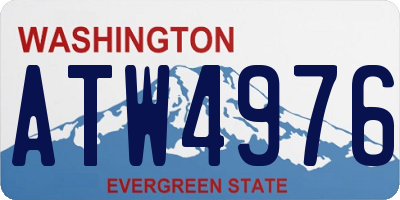 WA license plate ATW4976