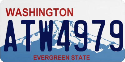 WA license plate ATW4979
