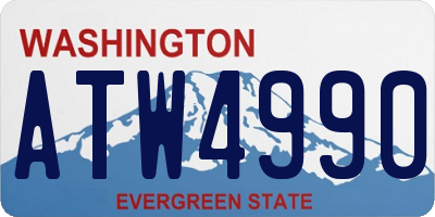 WA license plate ATW4990