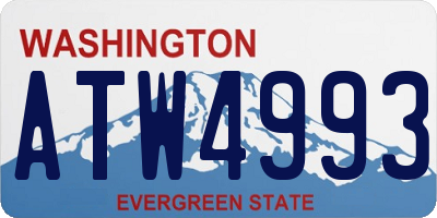 WA license plate ATW4993