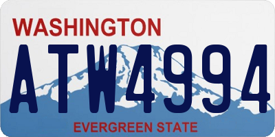 WA license plate ATW4994