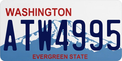 WA license plate ATW4995