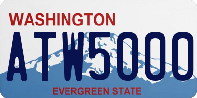WA license plate ATW5000