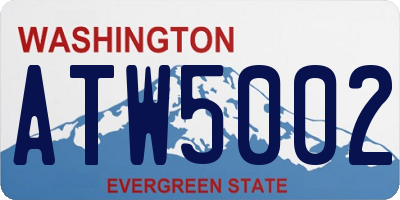 WA license plate ATW5002