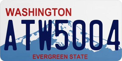 WA license plate ATW5004