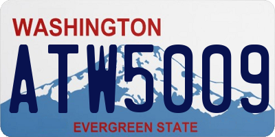 WA license plate ATW5009