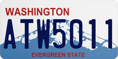 WA license plate ATW5011