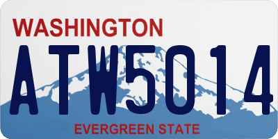 WA license plate ATW5014
