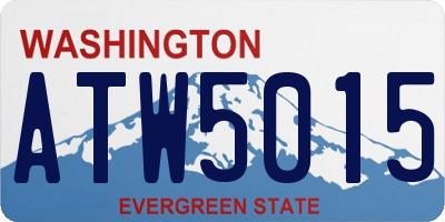 WA license plate ATW5015