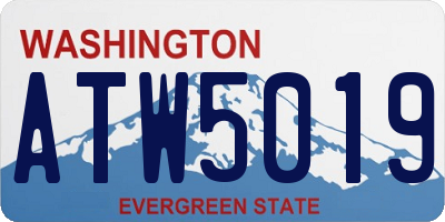 WA license plate ATW5019