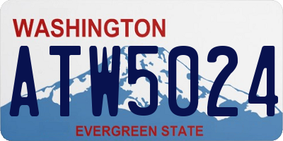 WA license plate ATW5024