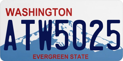 WA license plate ATW5025