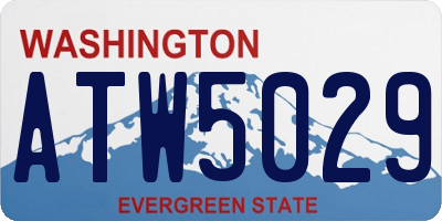 WA license plate ATW5029