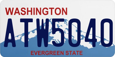 WA license plate ATW5040