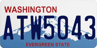 WA license plate ATW5043
