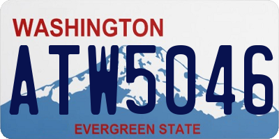 WA license plate ATW5046
