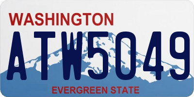 WA license plate ATW5049