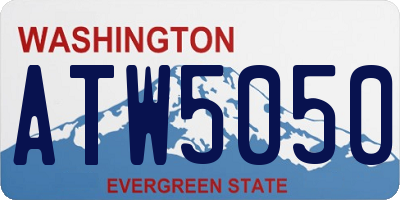 WA license plate ATW5050