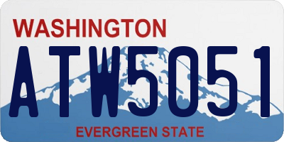 WA license plate ATW5051