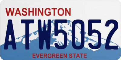 WA license plate ATW5052