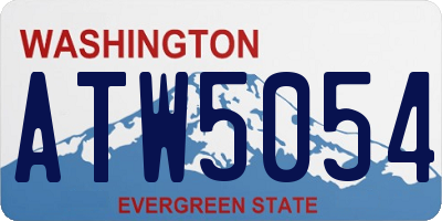 WA license plate ATW5054