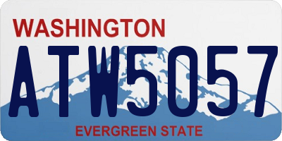 WA license plate ATW5057